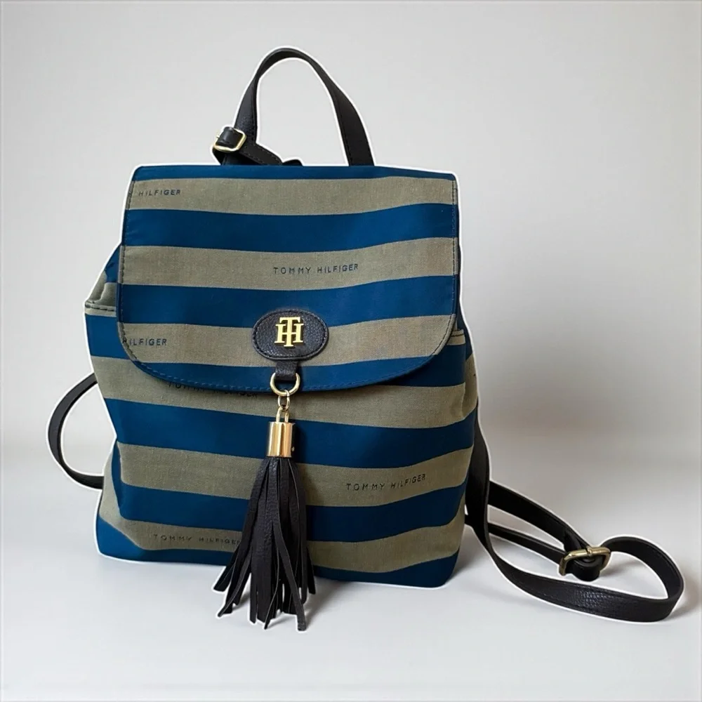 Tommy Hilfiger Striped Mini Backpack | Vintage | Y2K